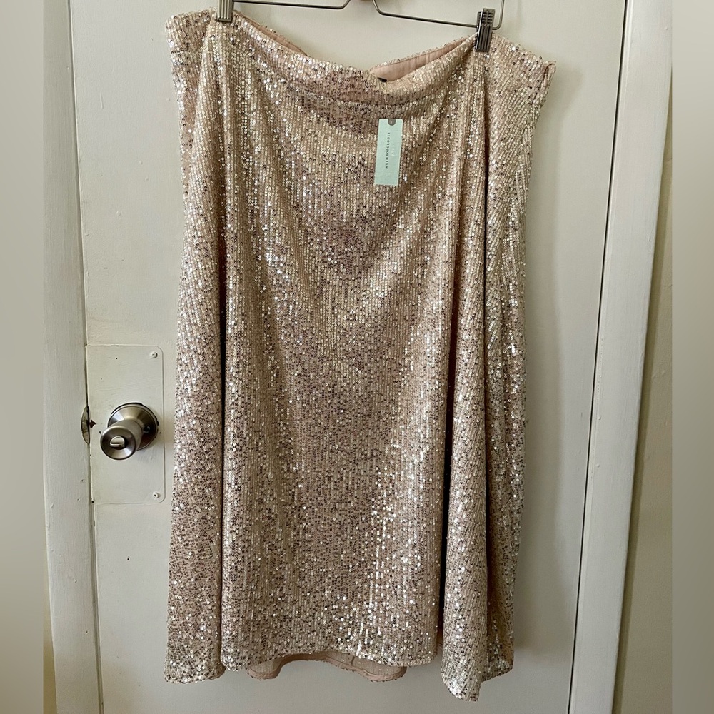 Sunday in Brooklyn x Anthropologie Sequin Plus Midi Skirt